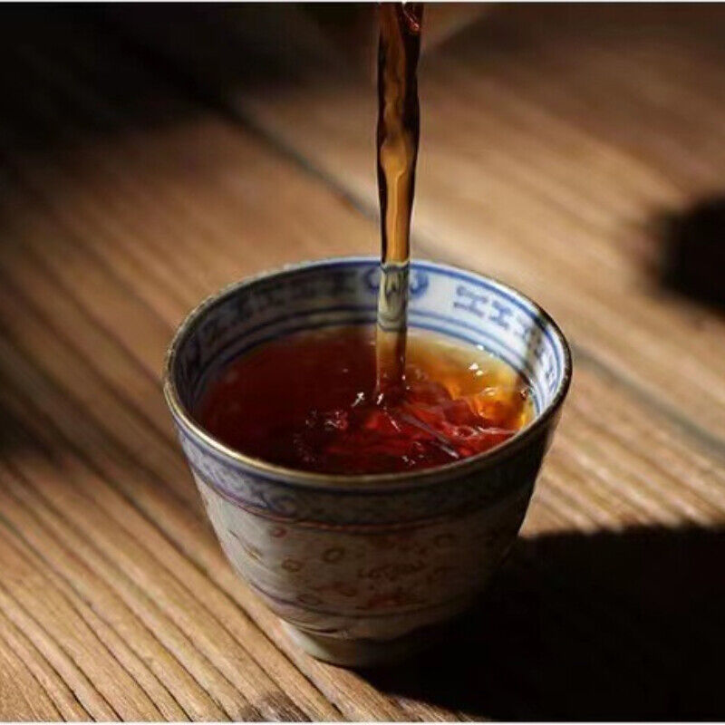 HelloYoung Pu'er Qizi Tea Golden Bud Cake Pu'er Tea 357g Yunnan Tea Menghai Tea Cake Old