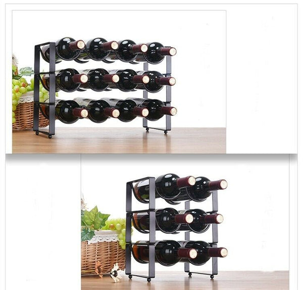 Wine Bottle Wine Cabinet Superposition Wine Rack Metal Iron Rack Display Shelf