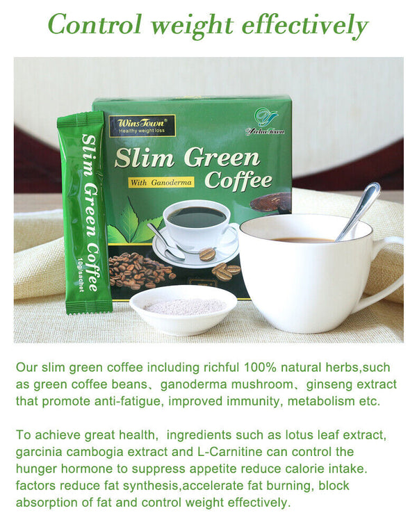 Slim Green Coffee Lose Weight Burning Fat Weight Loss Fat Burner 10g*18 sachet