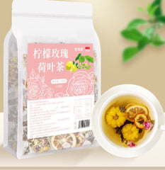 Summer Detox Tea Lemon Rose Lotus Leaf Cassia Seed Blend 20 Bags