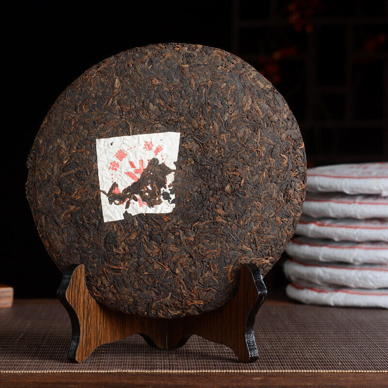 HelloYoung 357g/Cake Yunnan Pu'er Tea Cooked Tea Cake Yunnan Qizi Cake Tea Pure Ingredients