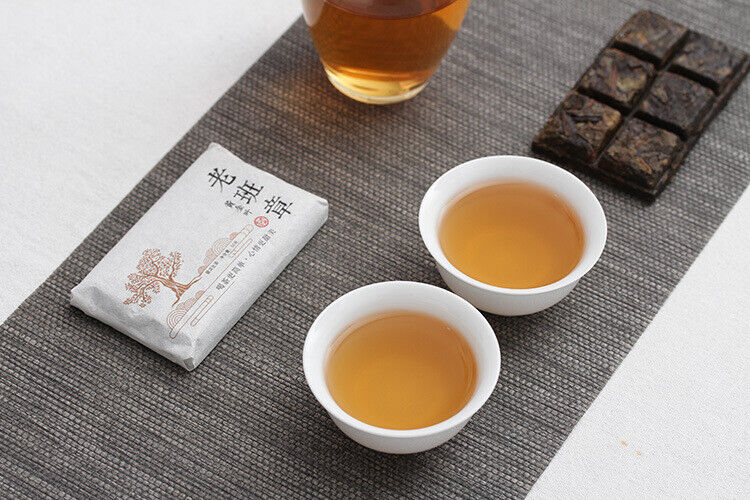 HelloYoung Yunnan Pu'er Tea 50g*2 Old Banzhang Golden Leaf Raw Brick Tea Aged Pu'er Tea