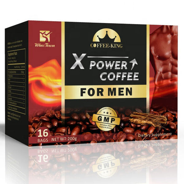 Man X Power Kaffee Maca Erweiterung Instant-Kräuterkraft-Kaffee 12,5g×16 Beutel