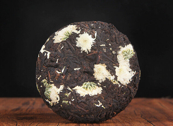 HelloYoung 100g Pu'er Chrysanthemum Tea Tea Cake Fragrant Chrysanthemum Ripe Tea