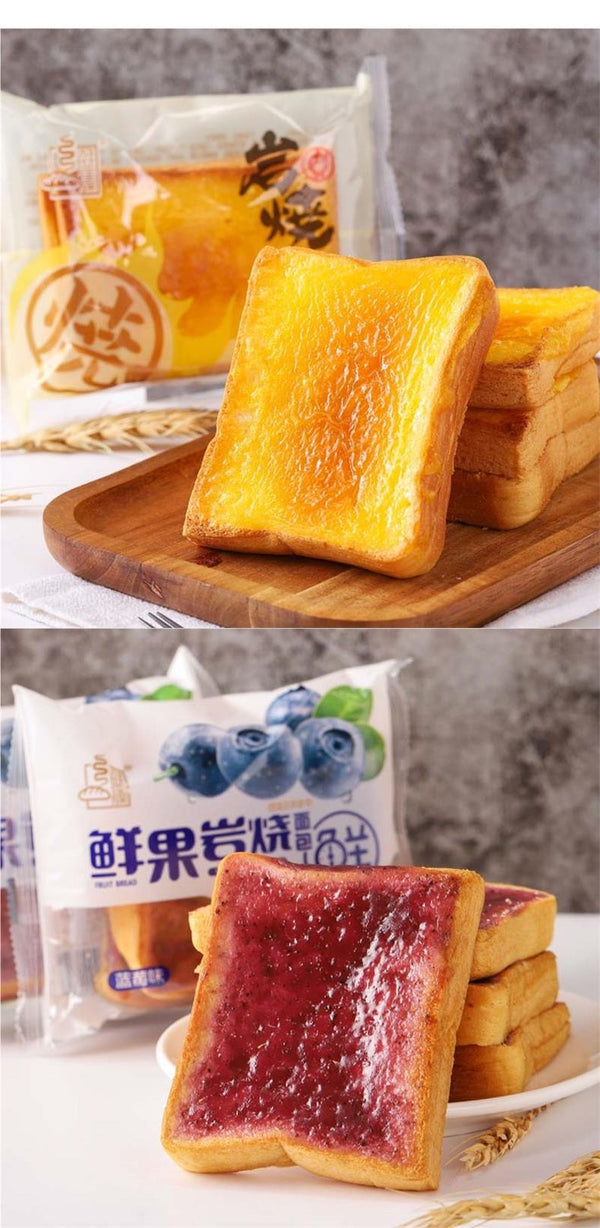 Student Snack，Rock Baked Cheese Toast Blueberry Flavor Nutritious Breakfast