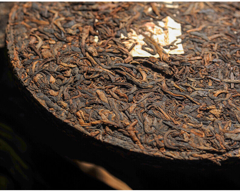 HelloYoung 357g Brown Mountain Ancient Tree Ripe Tea Cake Yunnan Pu'er Ripe Tea