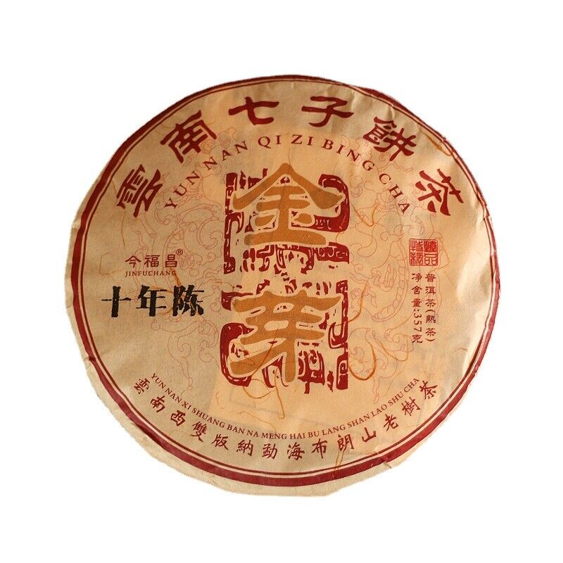 Ten Year Old Jinya Ripe Tea Pu'er Tea Ripe Tea Cake Menghai Bulang Mountain 357g Main image