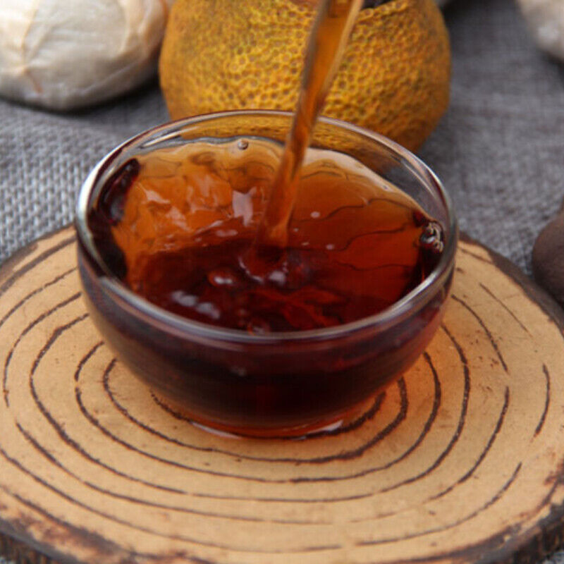 HelloYoung Natural Tangerine Peel Pu'er Tea Big Red Mandarin Pu-Erh Menghai Black Tea 500g