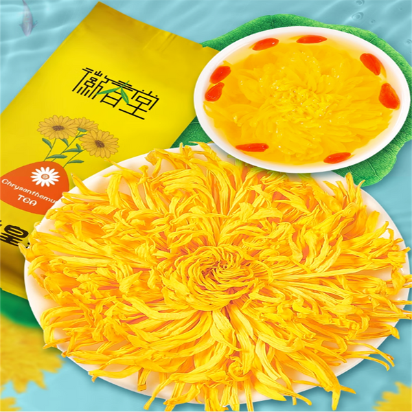 Golden Chrysanthemum Tea with Ju Hua & Goji-Top Grade Detox Herbal Tea 20g/50Pcs
