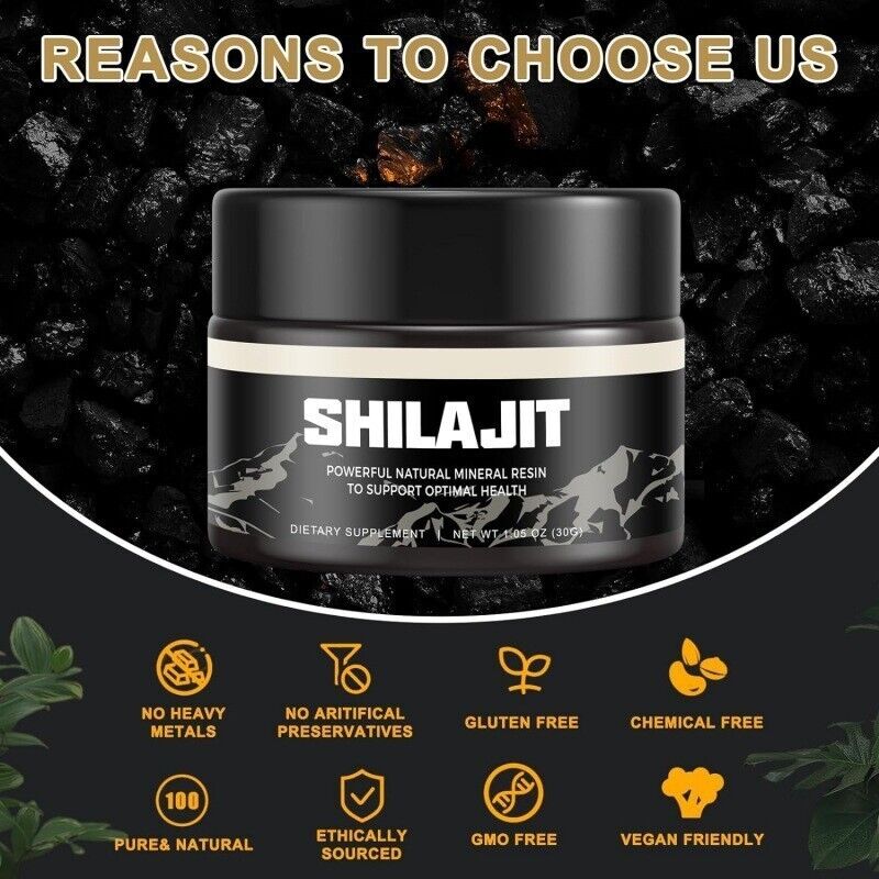 Reines 100% Shilajit, weiches Harz, organisch, extrem potent, Fulvosäure, 30G Secondary image