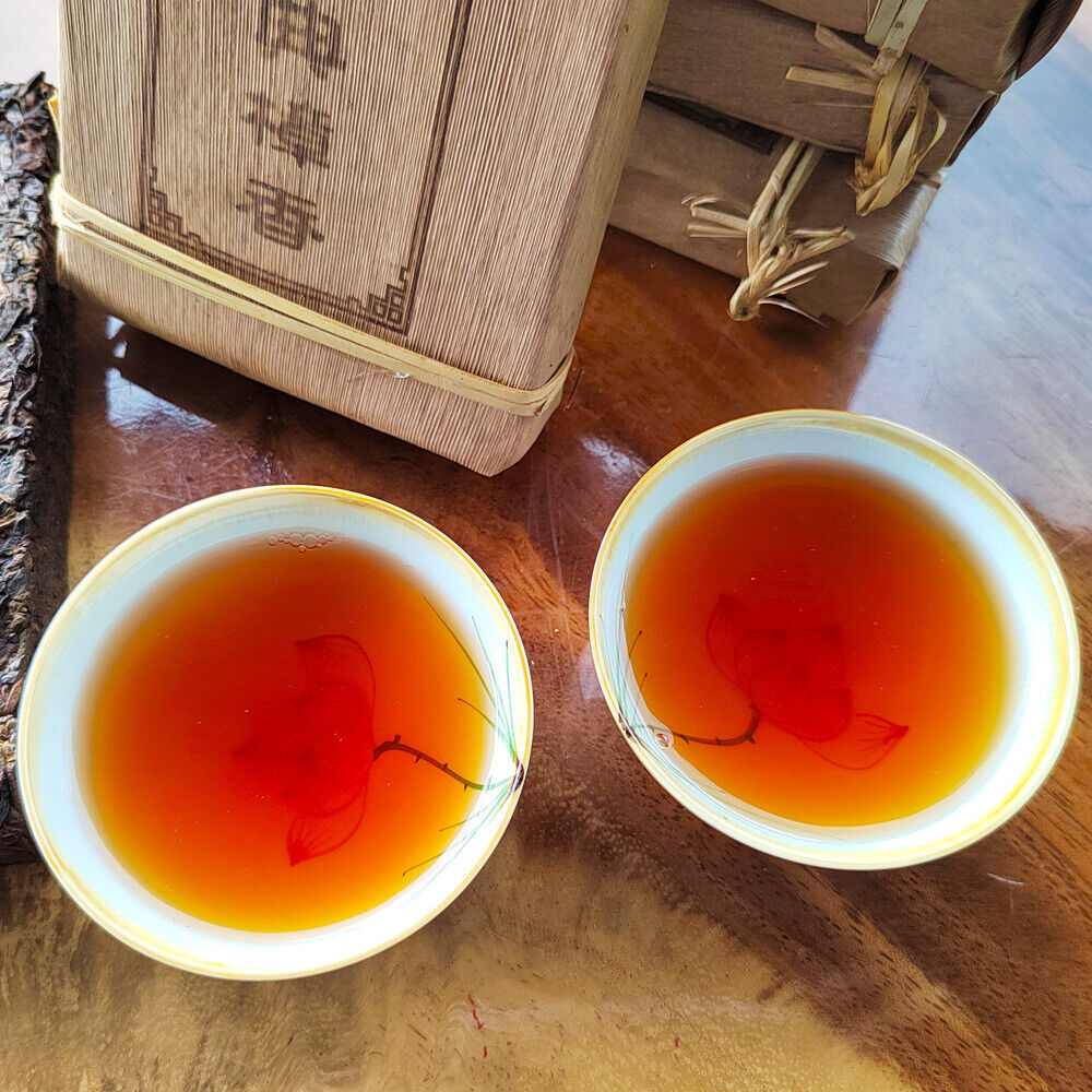 HelloYoung 250g Yiwu ripe brick camphor brick tea old tea shoots leaf packaging ripe pu'er