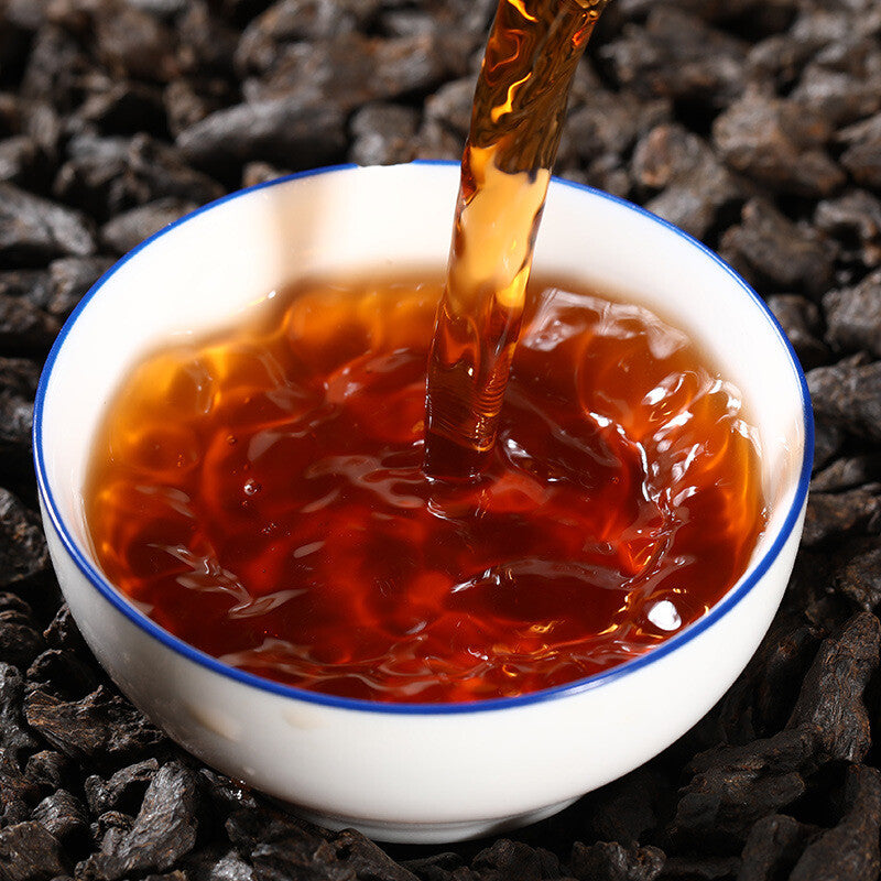 250G Yunnan Pu'er Ripe Tea Glutinous Rice Fragrant Tea Fossil Broken Silver Tea