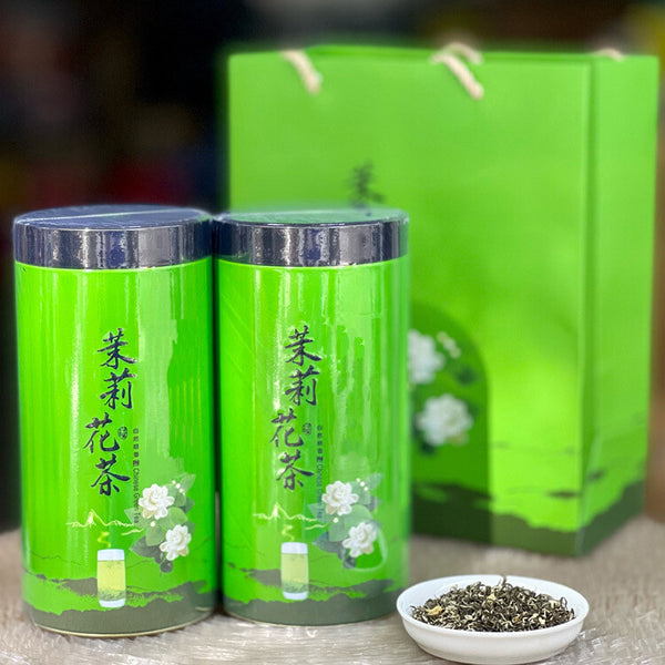 New Tea Jasmine Tea Bulk Tea Strong Aroma Piu Xue Jasmine Green Tea Tin 500g