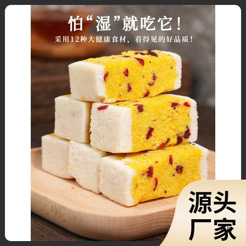Five-Finger Peach Poria Fox Nut Cake Whole Grain Snack Meal Replacement