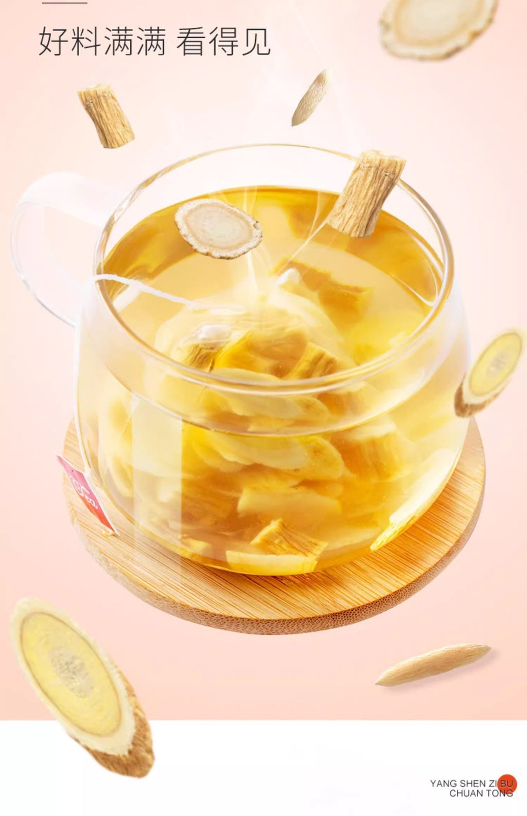 Astragalus & Ginseng Pyramid Bags Vitality Four Treasures Tea