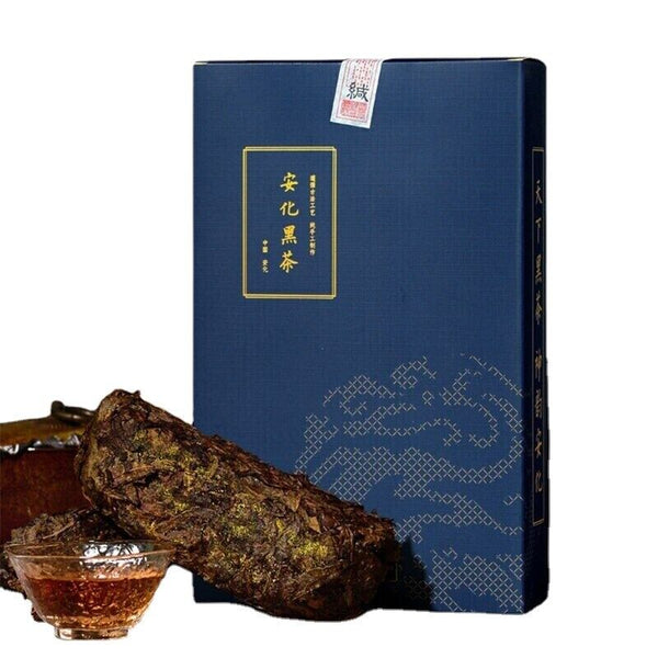 TemuTea 1000g Anhua Fu Zhuan Golden Flower Teas Hunan Dark Tea Brick