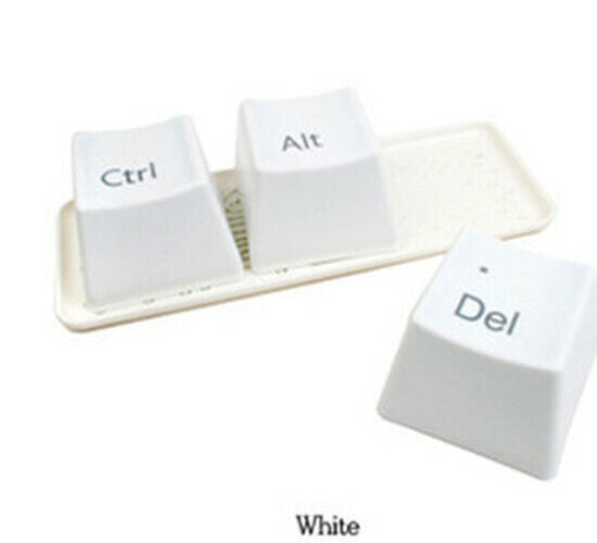 3Pcs/Set Coffee Tea Cup Keyboard Box Ctrl+Alt+Del  Suger Container Jar Cup+Tray