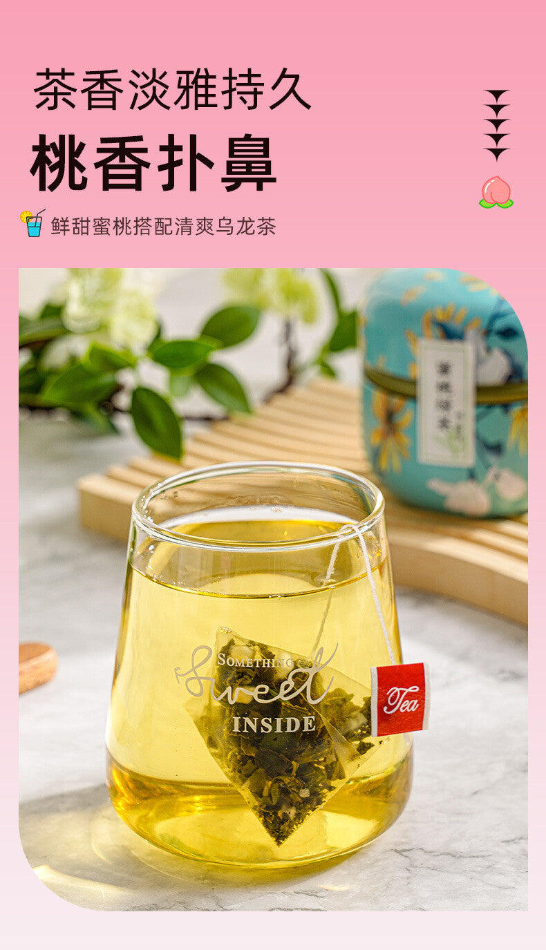 Peach Oolong Tea Gift Set Canned Triange Bags Fruit Tea Apple White Peach