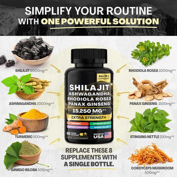 Organic Dynamic Vitality Bundle - Sea Moss Multivitamin & Shilajit Power Combo