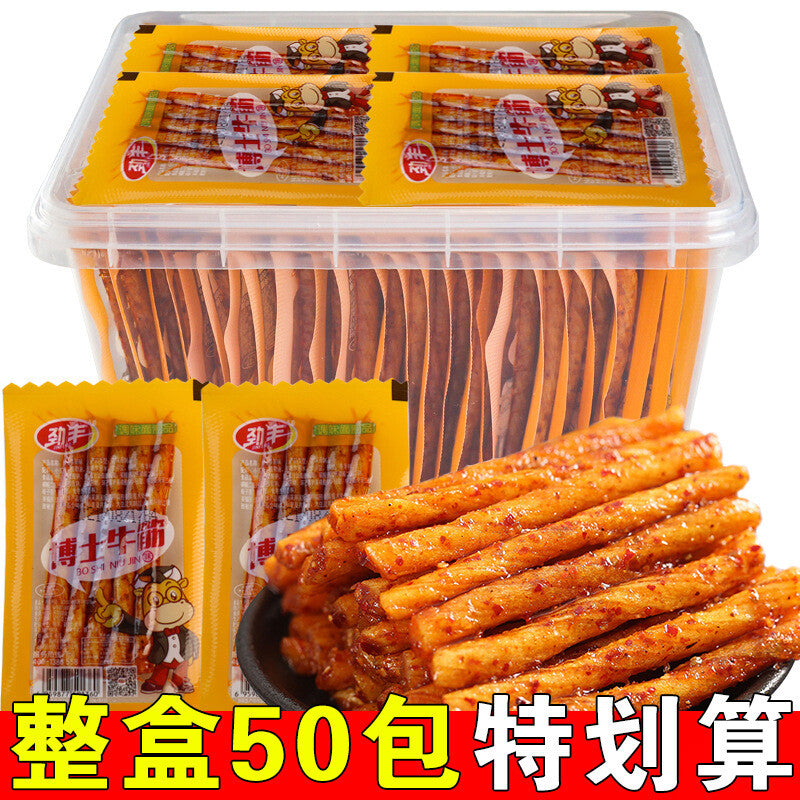Jin Feng Boss Beef Tendon Spicy Gluten Snacks Childhood Favorite