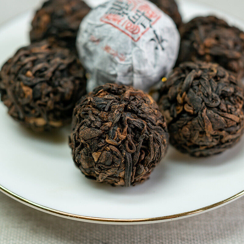 HelloYoung 8g/pastille Icelandic Dragon Pearl Pu-erh Ripe Tea Small Tuocha Dragon Pearl