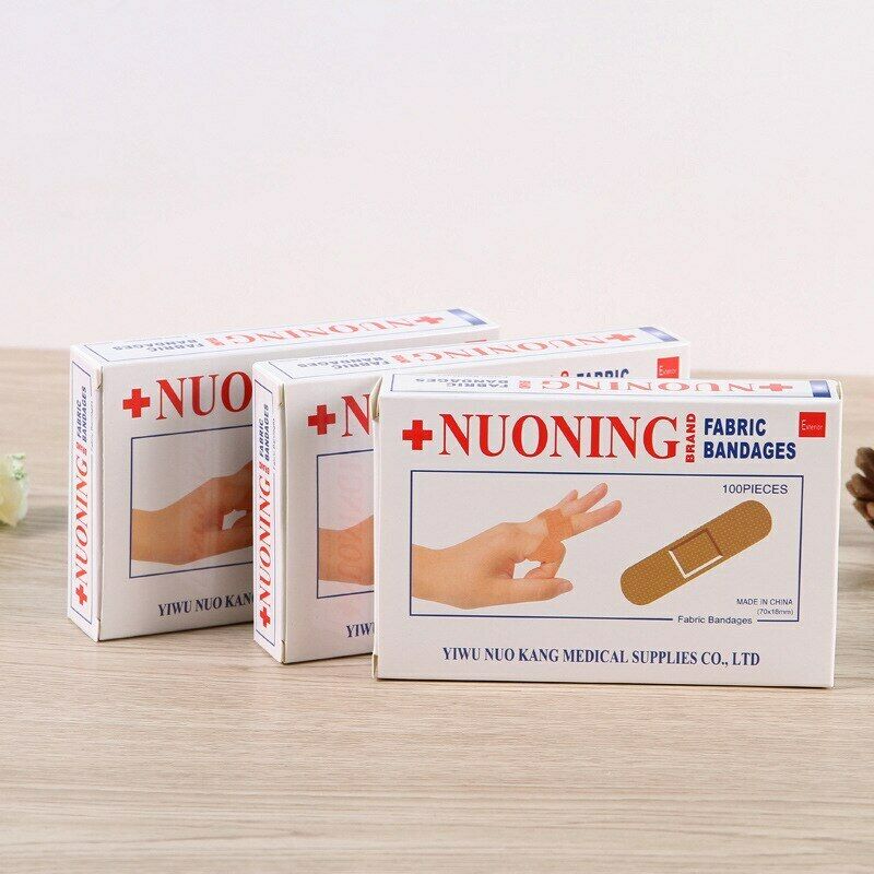Nuo Ning Chuang Ke Tie Wu Jun Zhi Xue Chuang Ke Tie诺宁创口贴无菌止血创可贴一次性医用伤口贴100片/盒