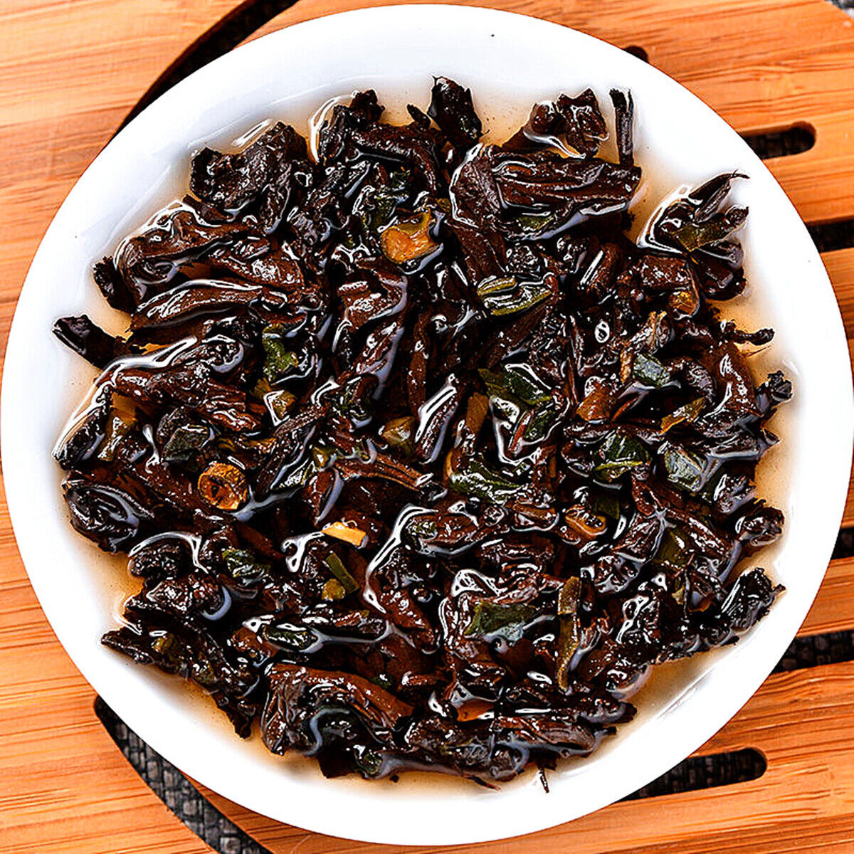 HelloYoung TeaPu'er Black Tea Healthy Drink 200g Mini Tea Cake Pu-Erh Ripe Tuocha Golden Bag