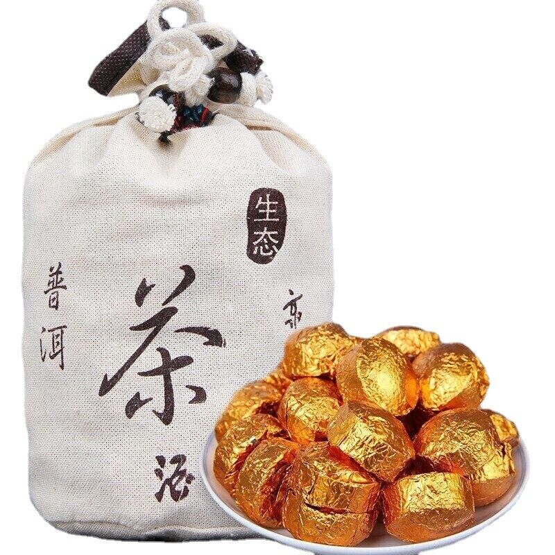 HelloYoung Tea Top Mini Tuocha Ripe Puer Tea White Bag 500g Glutinous Rice Aroma Shu Puerh Main image