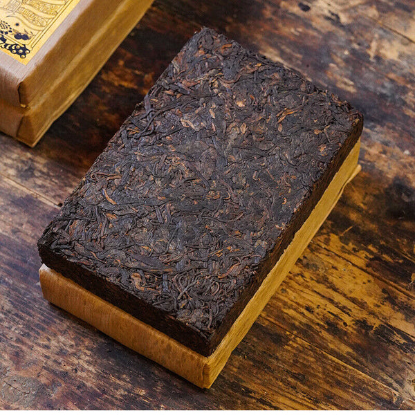 HelloYoung Yiwu Ripe Tea Brick 500g Yunnan Pu'er Tea Brick Healthy Drink