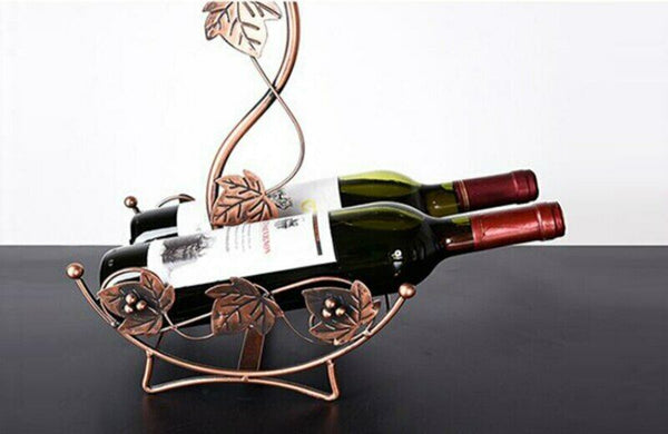 Maple Leaf Hollow Wine Rack Freestanding Goblet Holder Home Display Shelf Racks