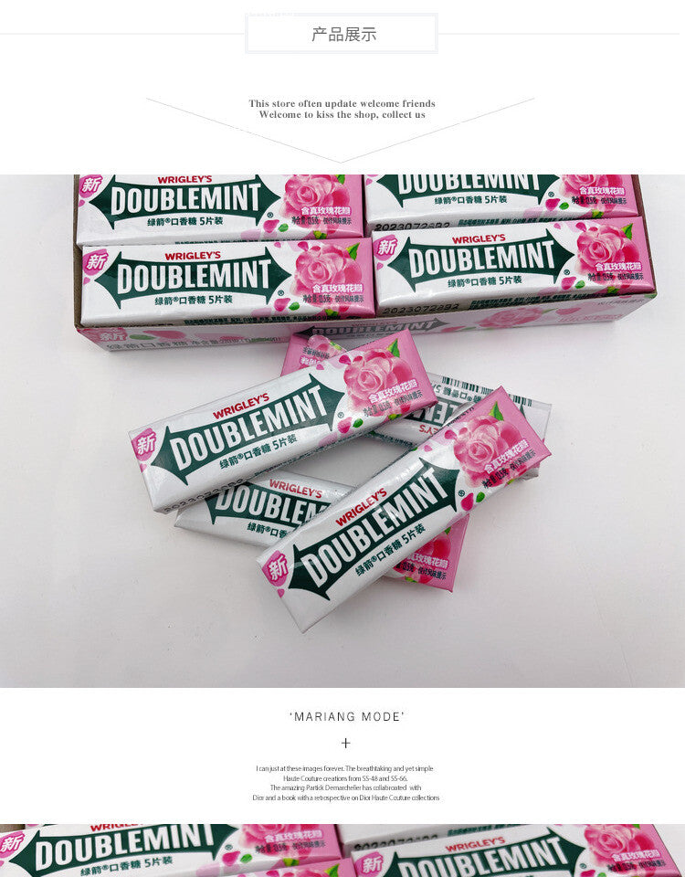 Rose Mint DOUBLEMINT Kaugummi 5pcs x 20 Portable Pack für frischen Atem
