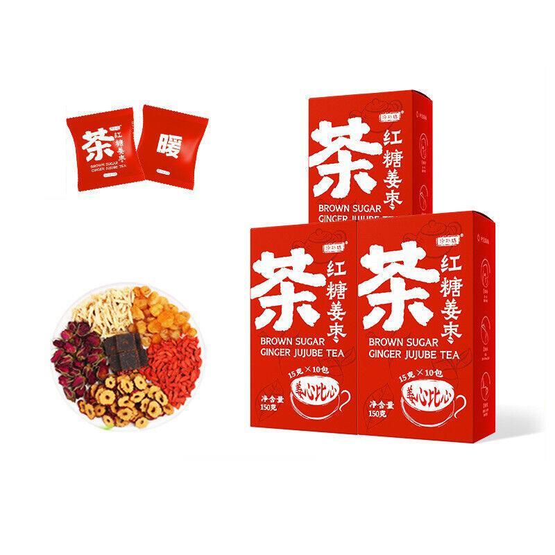 longan wolfberry rose qi and blood send girlfriend Brown sugar ginger jujube tea