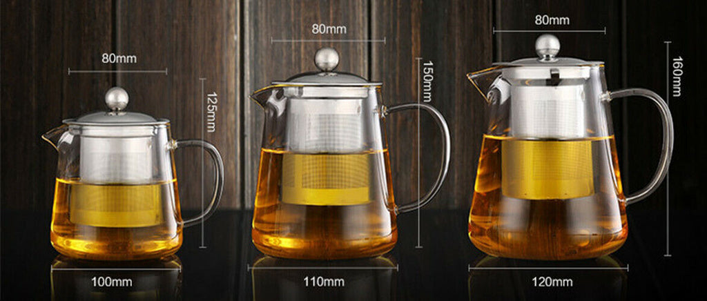 Heat Resistant cup Kettle Tea Set Pu'er Coffee Tea Pot Stainless Steel Strainer