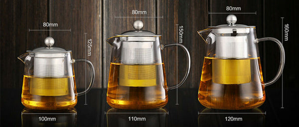 Heat Resistant cup Kettle Tea Set Pu'er Coffee Tea Pot Stainless Steel Strainer