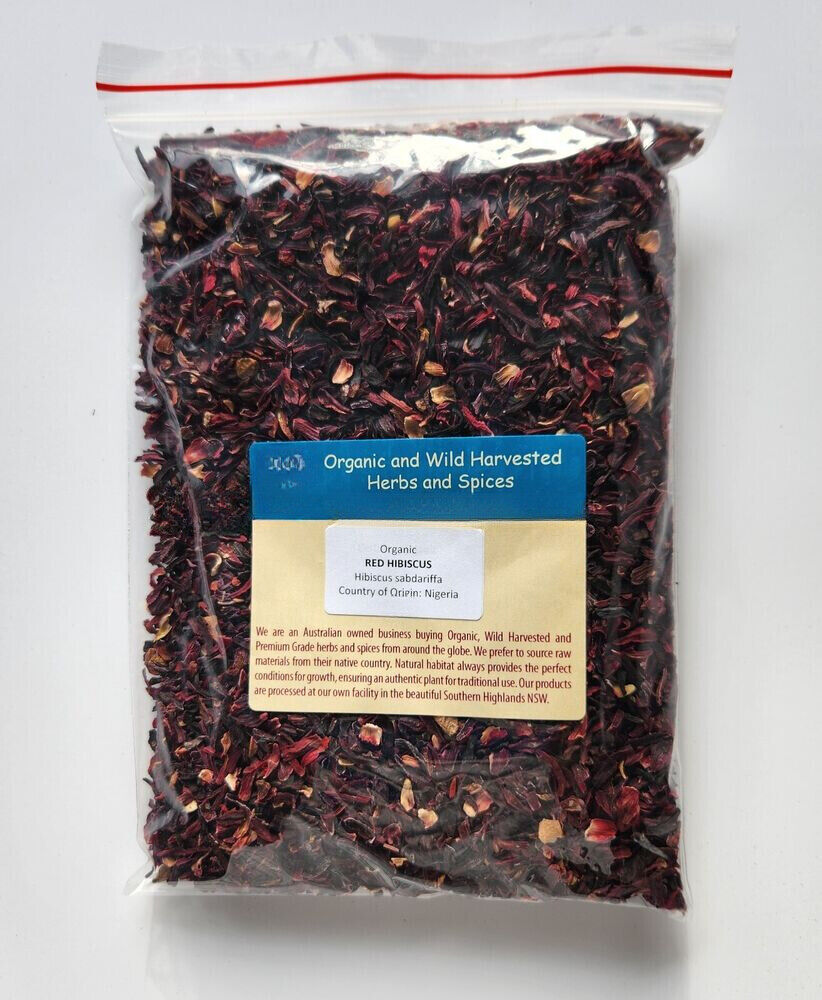 RED HIBISCUS FLOWER ORGANIC HERBAL TEA 250g sabdariffa Rosella DRIED HERB Main image