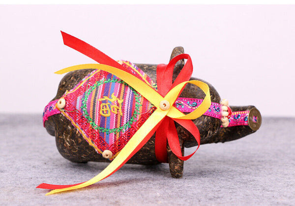 HelloYoung Ruyi auspicious craft tea three-dimensional tea carving small elephant ornaments