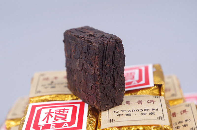 HelloYoung 500g Chenxiang Pu'er Small Golden Brick Mini Ripe Tuocha Catalpa Square Brick
