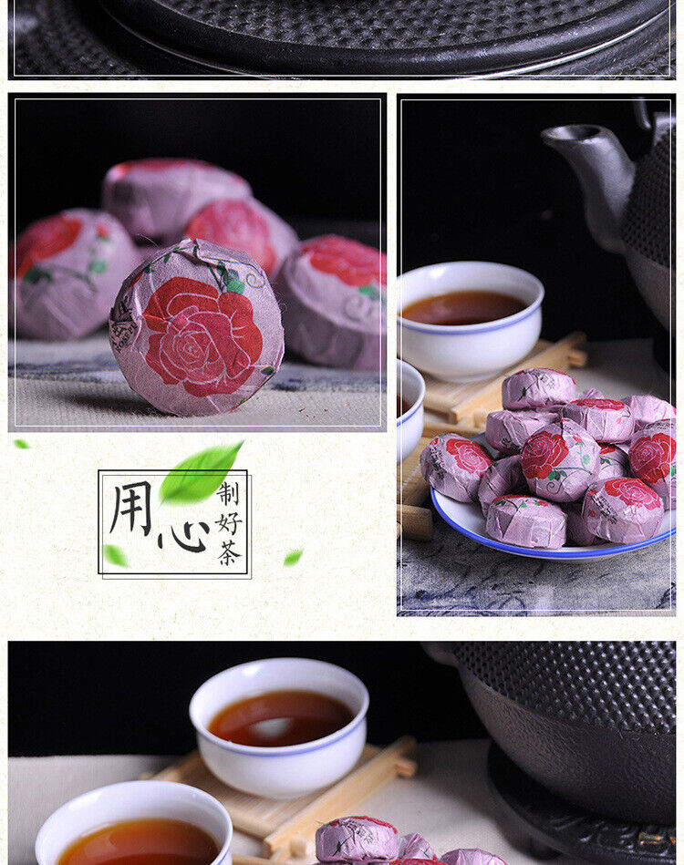 HelloYoung Rose Tuo Tea Puerh Ripe Tea Yunnan Rose Mini Tuo Tea Puerh Ripe Tea 500g/1.1lb