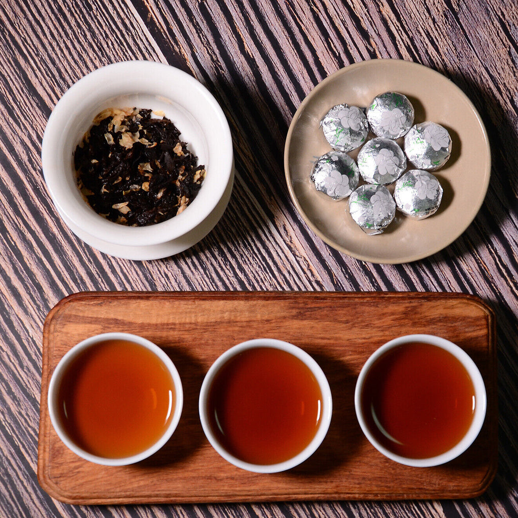 HelloYoung Yunnan Small Tuo Tea Jasmine Mini Small Tuo Tea Puerh  Ripe Tea 500g