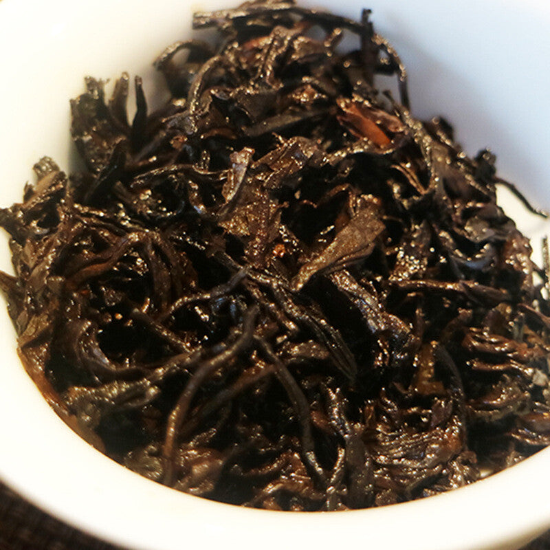 357g Tianmen Mountain High-stem Ancient Tree Ripe Pu'er Tea Fragrant and Mellow
