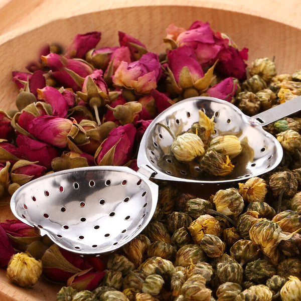 Tea Infuser Spoon Strainer  Stainless Steel Practical Heart Shape Steeper Spoon