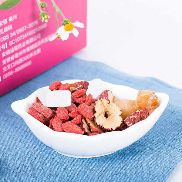 HelloYoung Health Herbal Tea Gouqiguiyuan Organic Longan Red Date Wolfberry Herbs Tea 300g