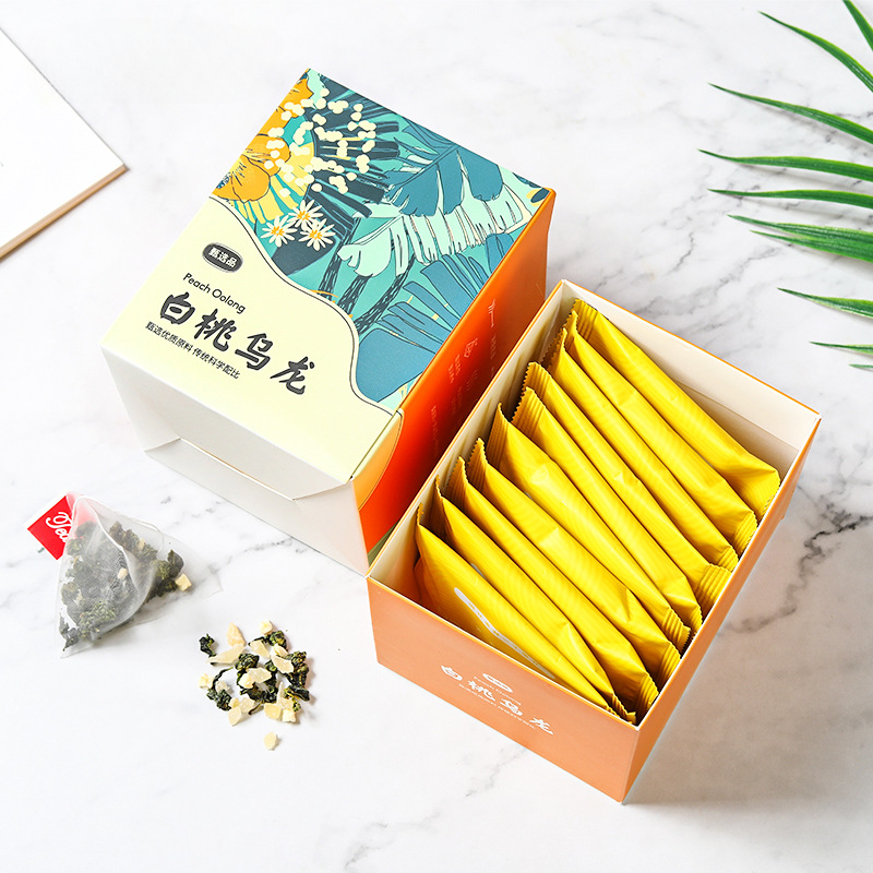 HelloYoung 30g Box packed triangular tea bag white peach oolong tea flower fruit tea bag Secondary image