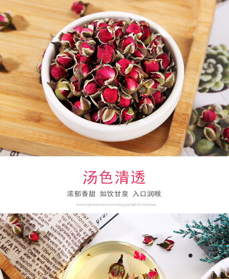 Fresh Golden Rose Flowers Tea -Sulphur-Free Dried and Bulk 80g Pack from Yunnan