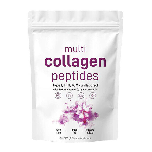 Multi Collagen Peptides Powder - Hydrolyzed Protein Peptides (Type I,II,III,V,X)
