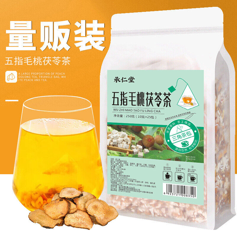 HelloYoung 25 packs of 250g Five Finger Peach Poria Cocos Soil Poria Cocos Grab Dragon Tea Secondary image