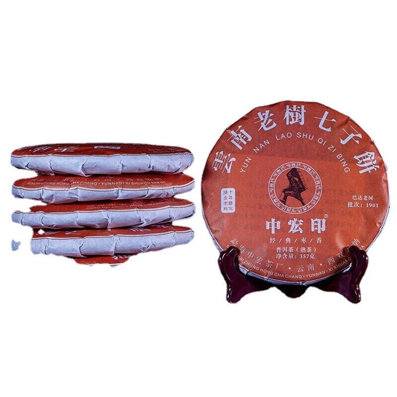 HelloYoung 357g Top Jujube Fragrant Pu'er Ripe Tea Menghai Big Leaf Pu'er Tea Cooked Cake Main image