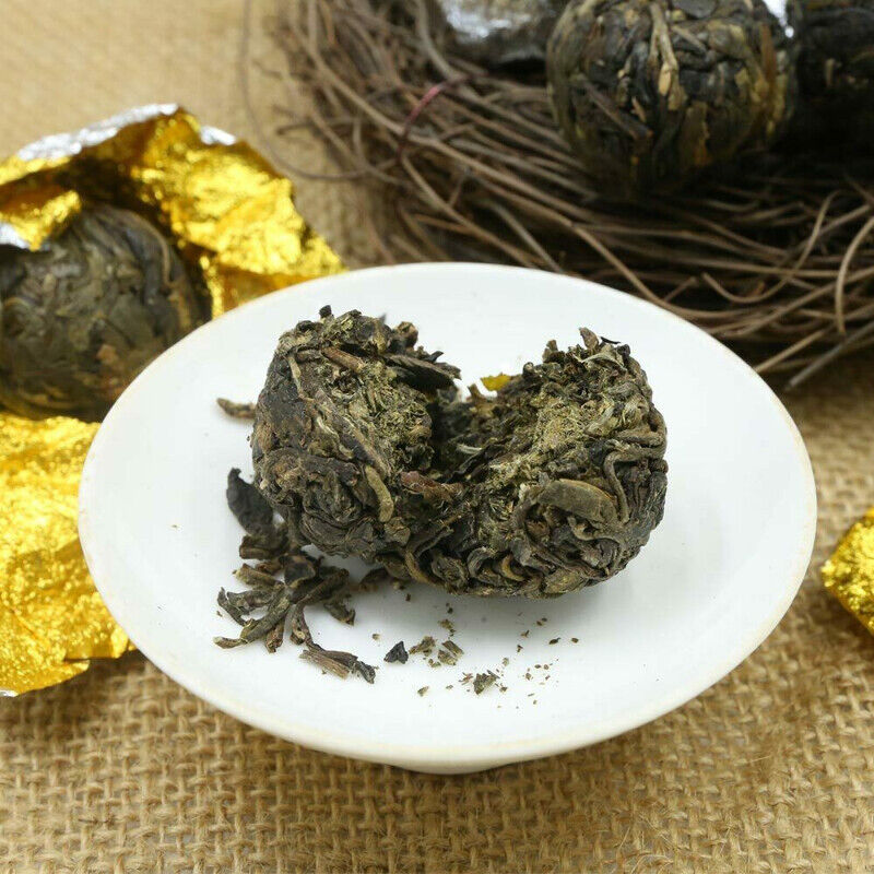 HelloYoung Dragon Pearl Yiwu Old Tree Materials Raw Puerh Tuocha Shen Puer Hand Made Main image