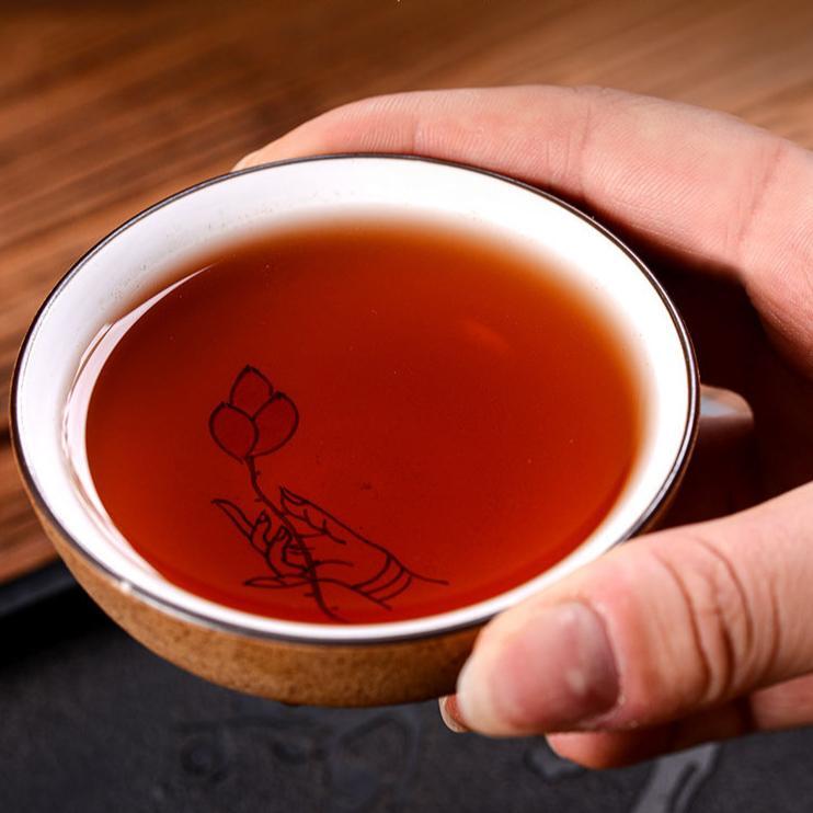 357g Yunnan Ripe Pu-erh Tea Qizi Cake Aged Fragrant Grade Early Spring