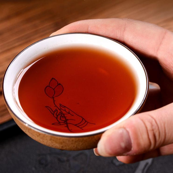 357g Yunnan Ripe Pu-erh Tea Qizi Cake Aged Fragrant Grade Early Spring
